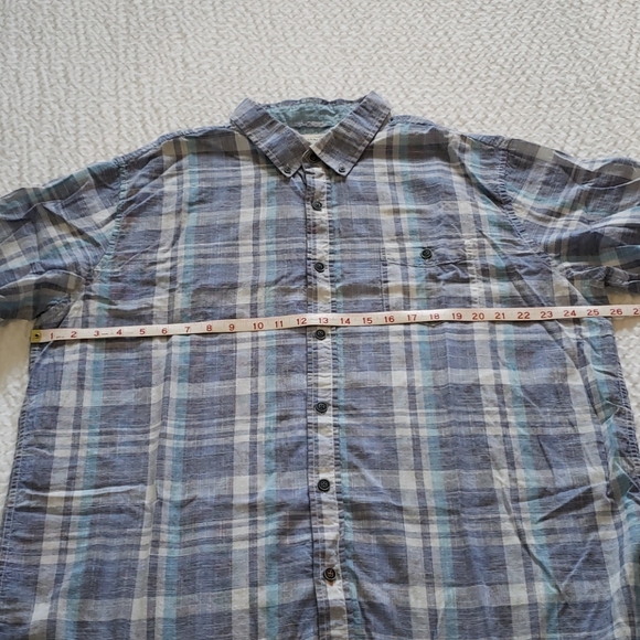 Weatherproof Plaid Button Down Short Sleeve Shirt - Picture 5 of 13